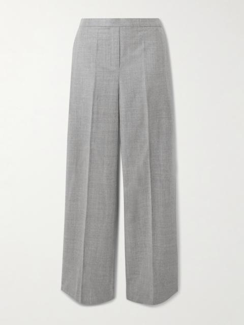 Pleated Wool-flannel Wide-leg Pants