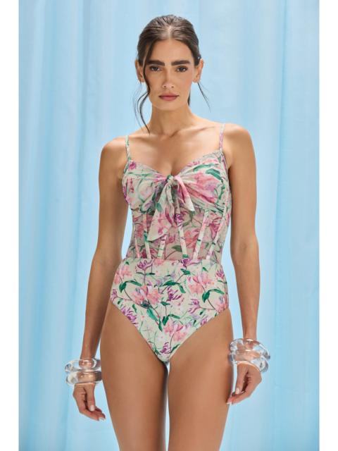 HONEY FLOWER TULLE BODYSUIT