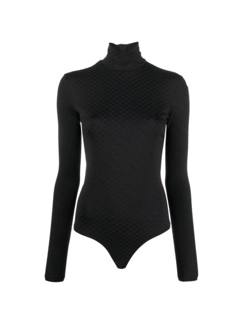 jacquard turtleneck top