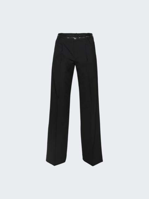 Straight Leg Suit Trousers Black