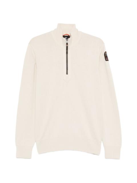 zip mock-neck sweater