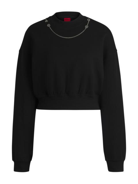 SWEATSHIRT WITH DETACHABLE SIGNATURE CHAIN