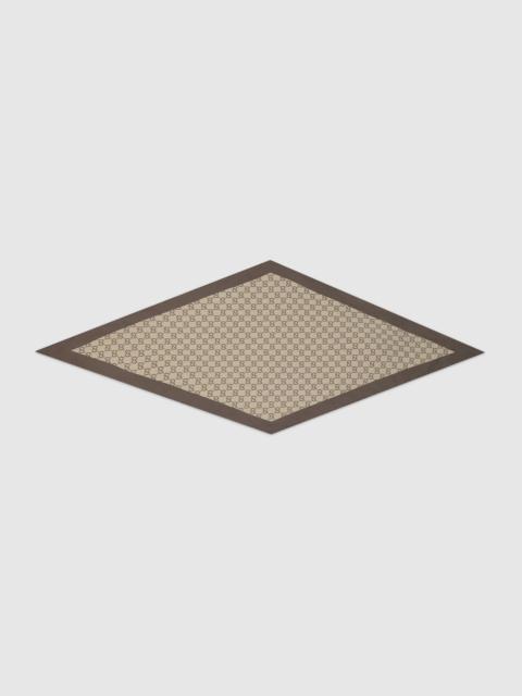 Printed silk twill diamond scarf