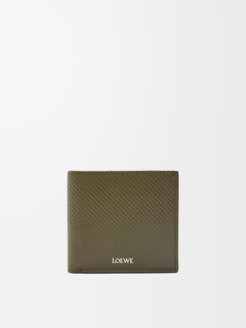 Bifold coin wallet in textured classic calfskin