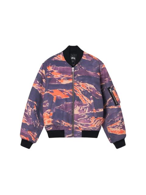 Stussy Tigris Canvas Bomber Jacket Purple