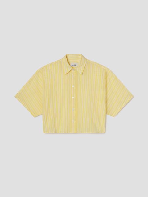 MERRIN SHIRT IN WIRREL STRIPE/LEMON DROP