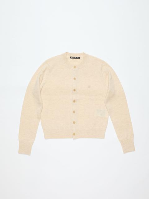 Cadigan yak wool - fitted fit - Oatmeal melange