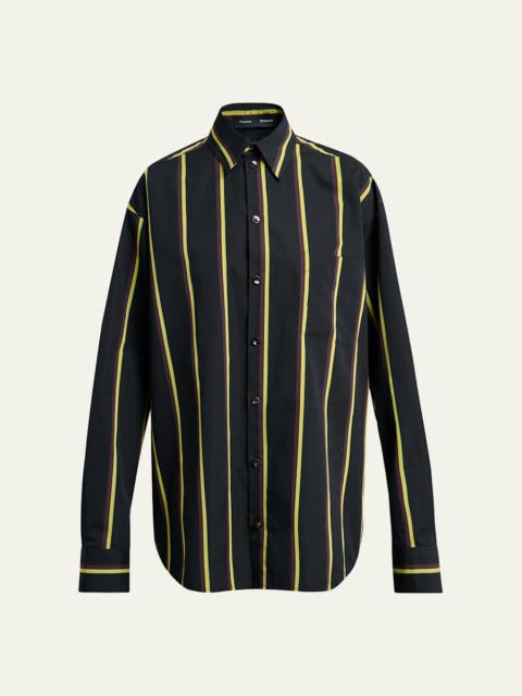 Alia Stripe Button-Front Top