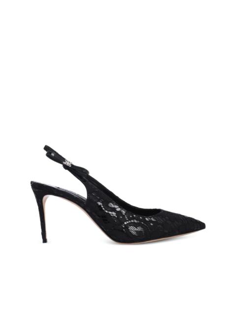 Chanel Liber Tiff lace slingback pumps