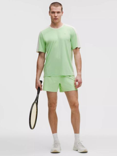 Mesh-Panelled Tennis Short 5"