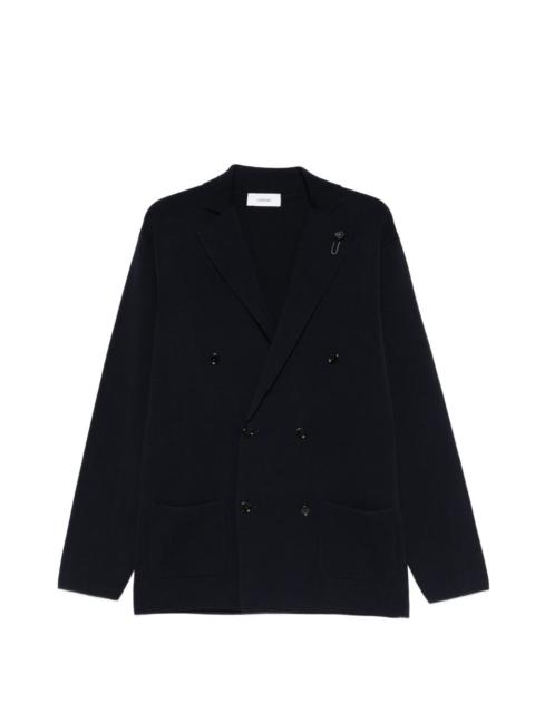 double-breasted pocketed cardigan