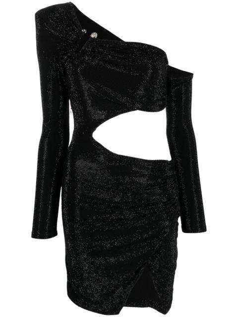 rhinestone cut-out dress