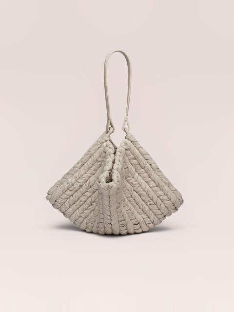 THE SQUARE BAG - Knitted leather tote bag - Off white