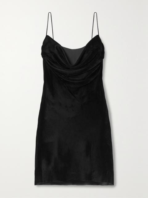 Architrave Layered Velvet And Tulle Mini Dress