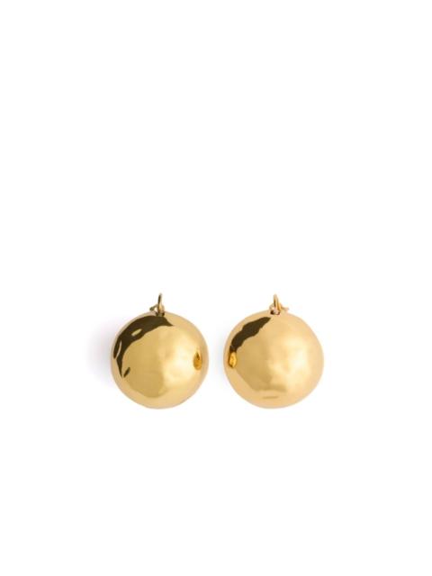 hammered gold-plated earrings