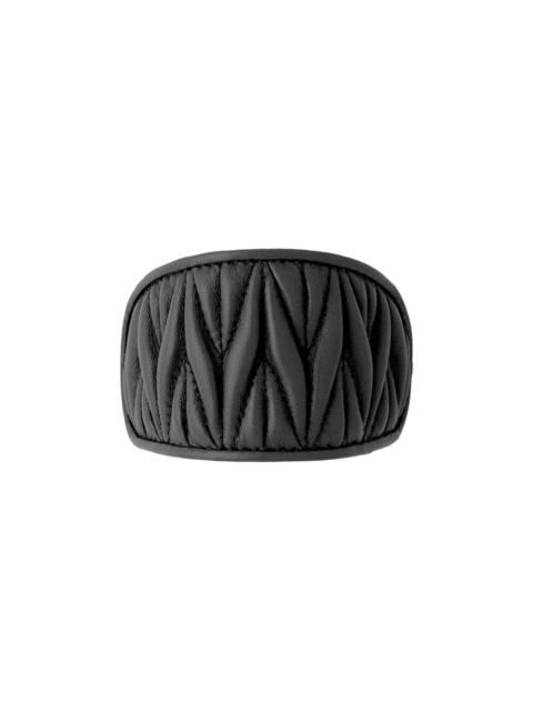Miu Miu Metlasse Leather Hair Clip 'Black'