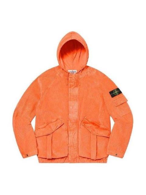 Supreme x Stone Island Corduroy Jacket 'Orange Black' SUP-FW20-296