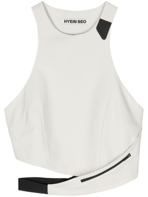 strap-detail halterneck tank top