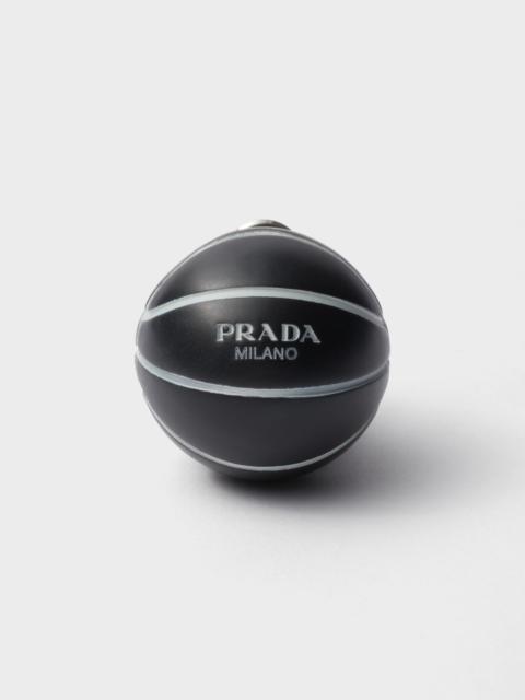 Metal basketball earrings