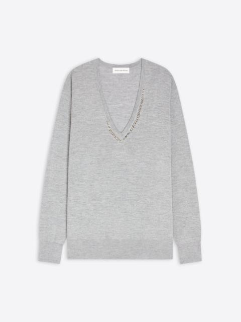 EMBROIDERED MERINO SWEATER