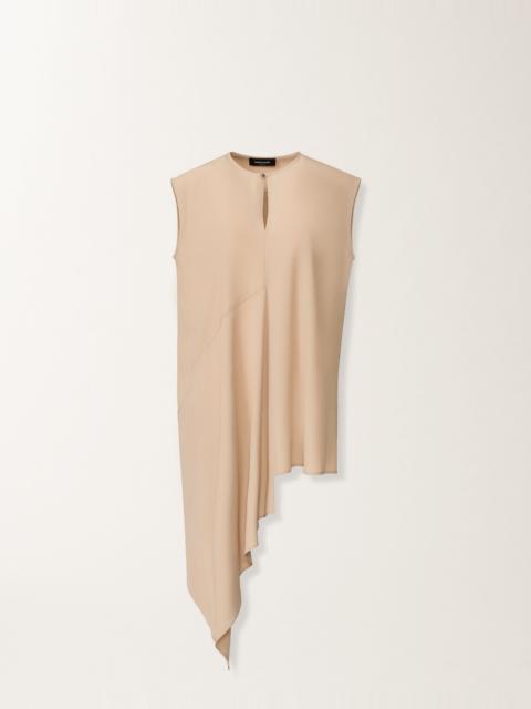Asymmetric top in crepe de chine