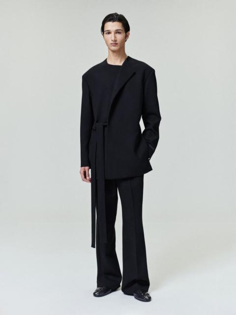 Double Weave Wool Crewneck Jacket