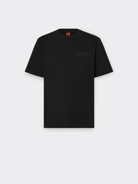 Cotton T-shirt with Ferrari logo