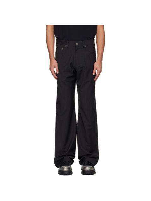Black Tailored Loose Fivepocket Trousers
