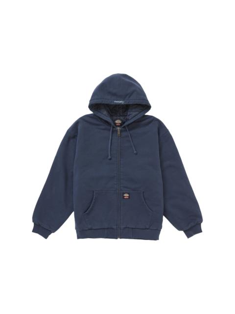 Supreme Dickies Quilted Lined Zip Up Hooded Sweatshirt Navy