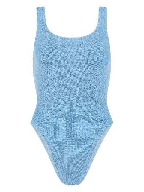 Square Neck seersucker swimsuit