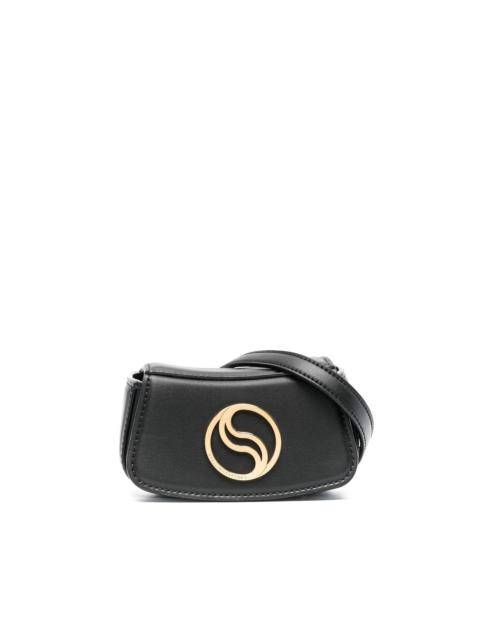S logo plaque curved belt bag