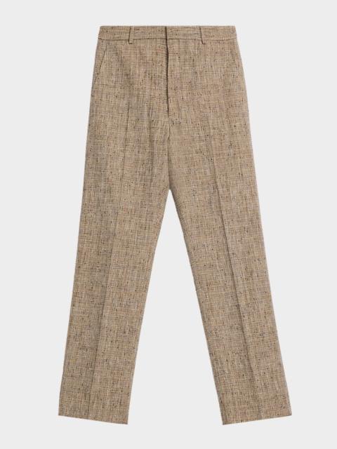 Men's Straight-Leg Textured Trousers