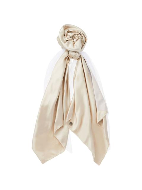 draped silk scrunchie