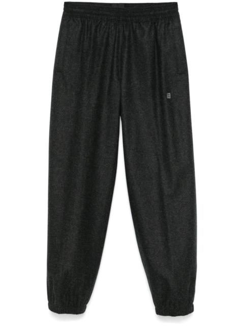4G-motif wool trousers