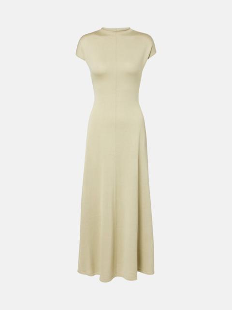 Lenore knitted wool and silk midi dress