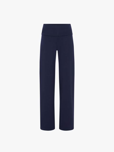 Viscose jazz pants with fold over waistband