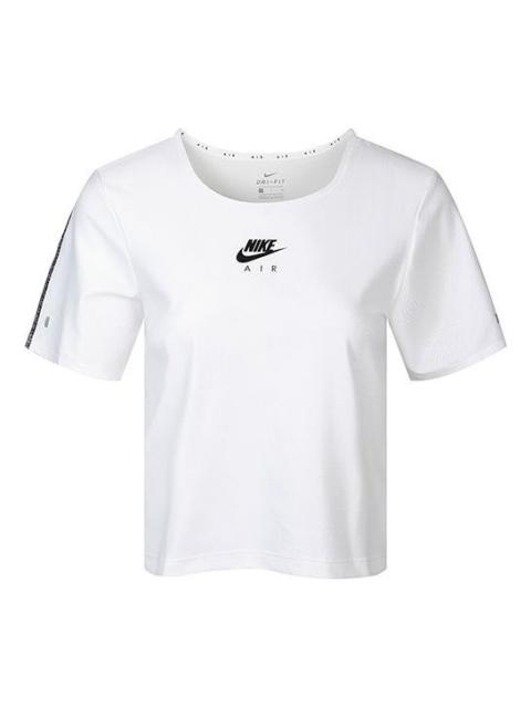 (WMNS) Nike Air Dri-FIT Quick Dry Casual Sports Running Short Sleeve 'White' CU3059-100