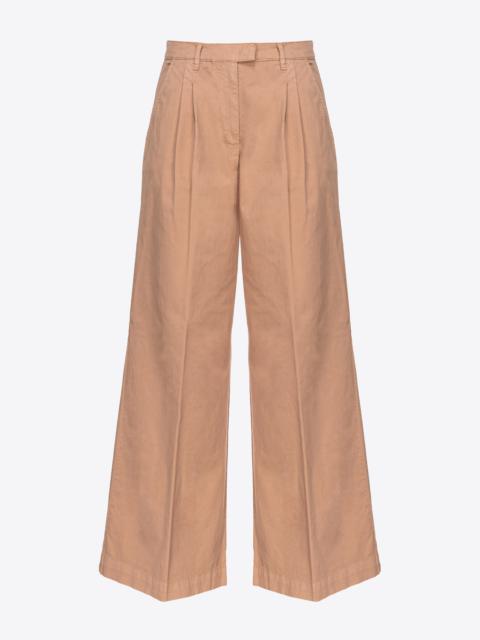 WIDE-LEG CAVALRY FABRIC TROUSERS