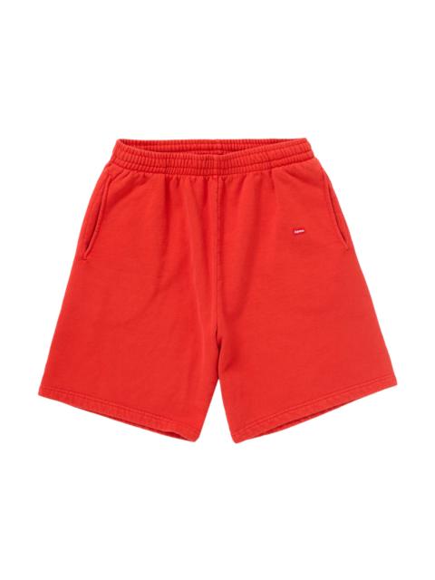 Supreme Overdyed Small Box Sweatshort Red