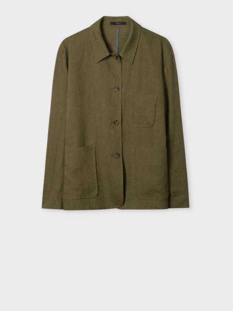 Women's Khaki Linen Jacket
