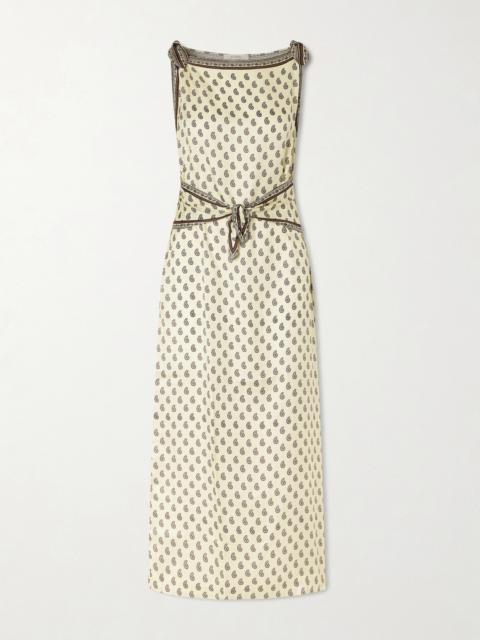 Amorette Paisley-print Silk-blend Twill Midi Dress