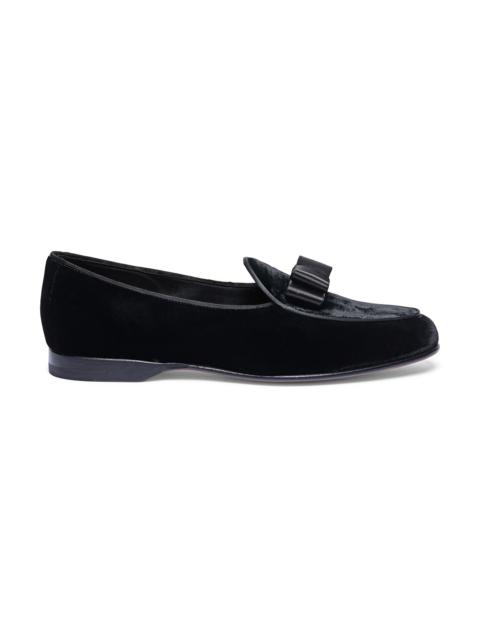 Men's black satin Andrea loafer