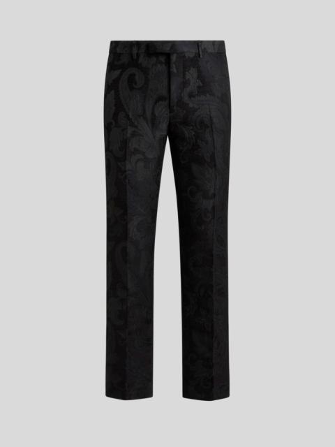 FLORAL PAISLEY EVENING TROUSERS WITH BAND DETAIL