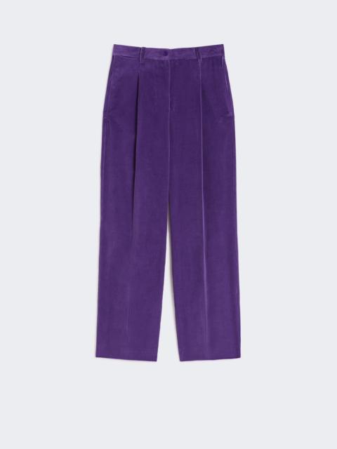 ORDINE Cotton velvet trousers