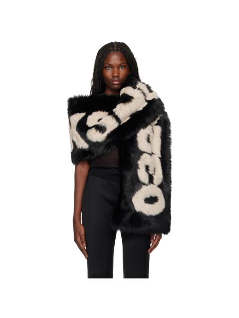 Black Anti-Gauguin Faux Fur Scarf