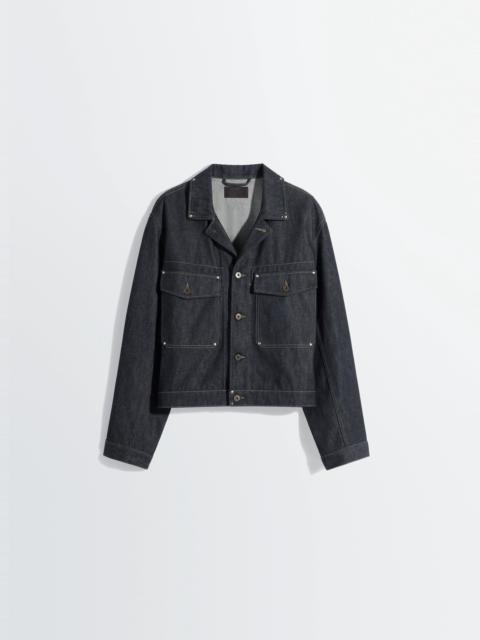 TRUCKER JACKET WITH STUDS IN DENIM