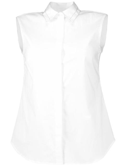 Sleeveless Collar Blouse