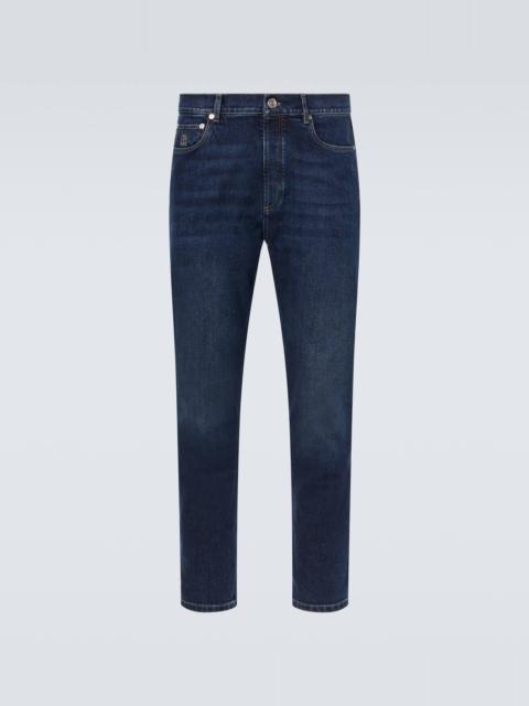 Mid-rise slim jeans