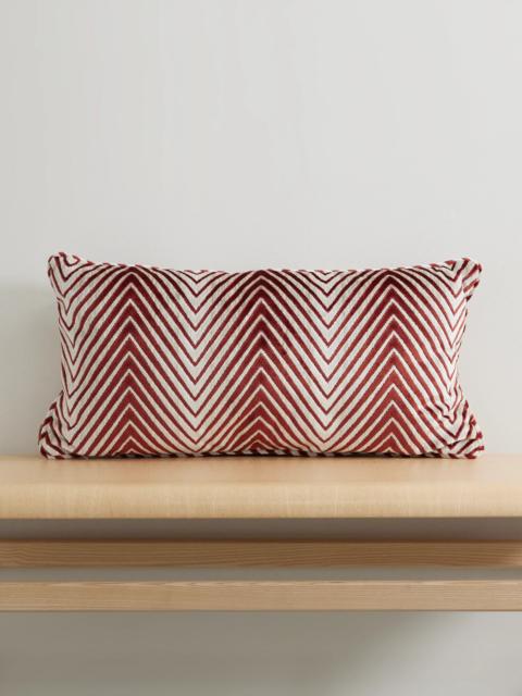 Ziggy Striped Velvet Down Cushion