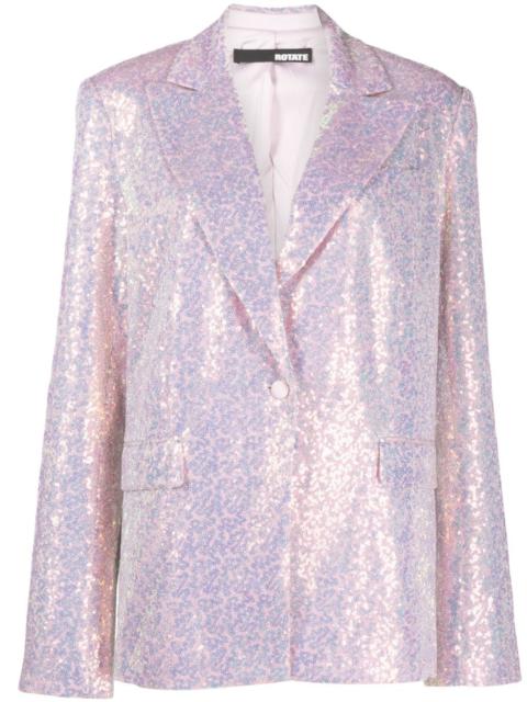 sequin-embellished single-breasted blazer